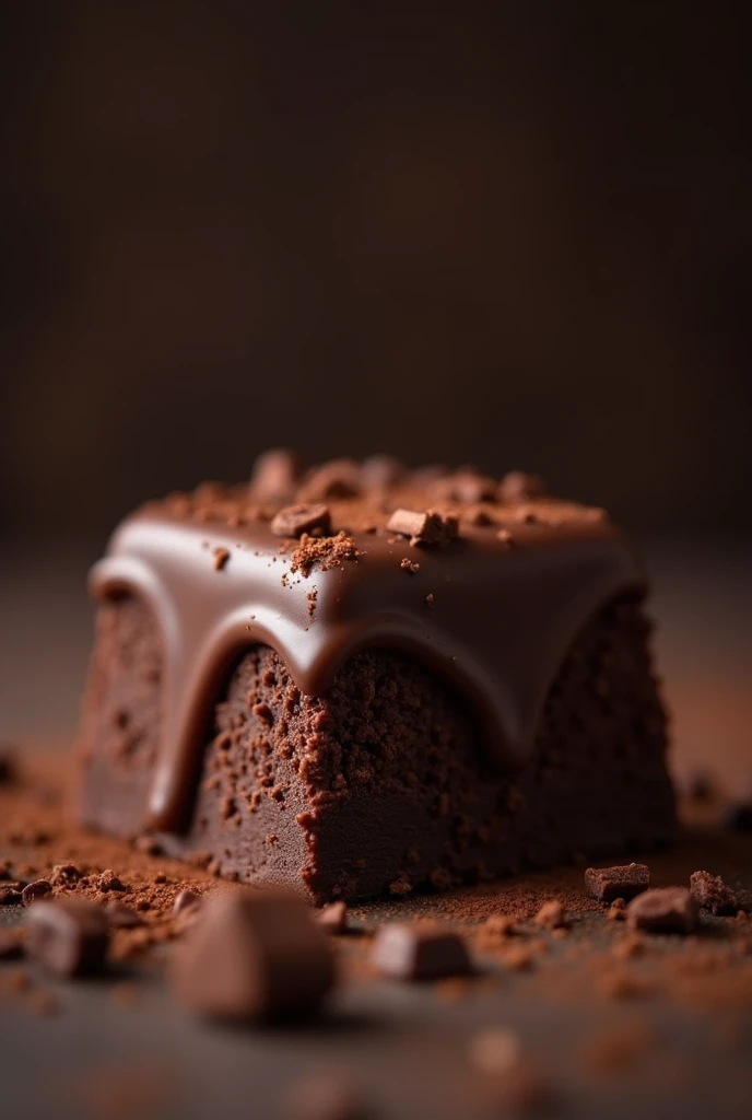  Chocolate movie scene, bolo de chocolate,  dark background, quality photo, moist texture, coverage, studio photo, slice,  shallow depth of field , vignette,  Very detailed, high budget, bokeh, cinemascope,  melancholic , epic,  awesome, film grain, Granul...