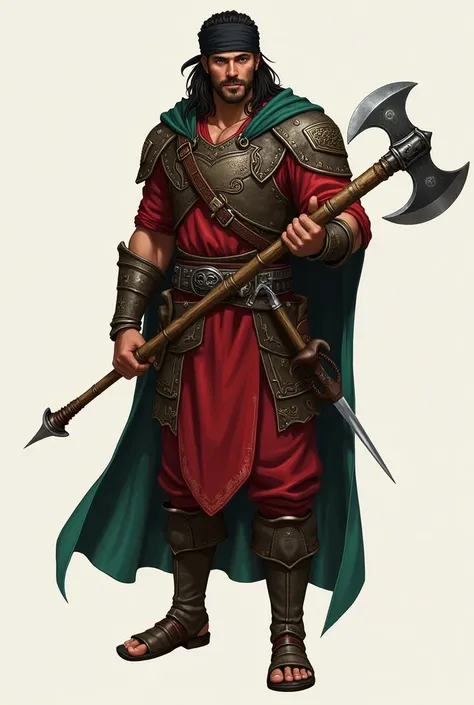 Heracleo
Race: Human
Class: Fighter (Champion Subclass)
Background: Criminal
Alignment: Chaotic Neutral
Weapons:
 * Primary: Battleaxe
 * Secondary: Scimitar
Fighting Style: Great Weapon Fighting
Skills: Deception, Intimidation, Stealth, Athletics, Acrobat...