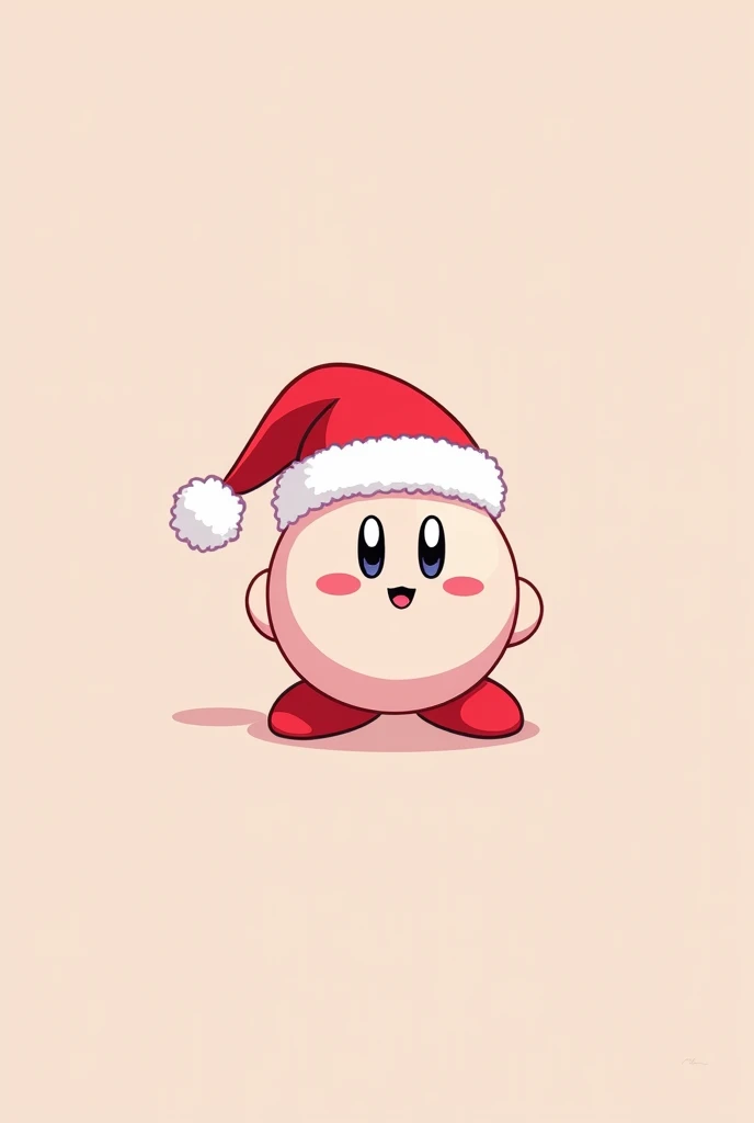 Create a simpler kirby with a Christmas hat