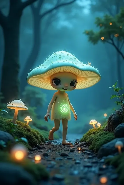 Bioluminescent Mushroom guy.
Exploring cute Glow in the dark Zombie. 