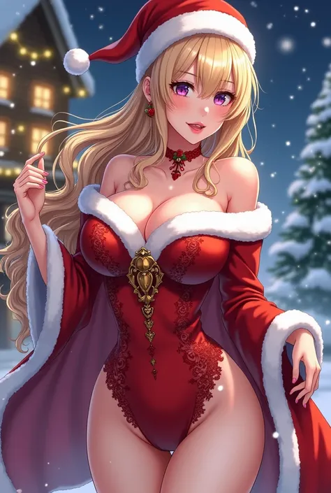 Santa Claus turns into a sexy voluptuous anime girl 

