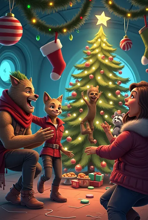 draw"  Guardians of the Galaxy" Who celebrates Christmas