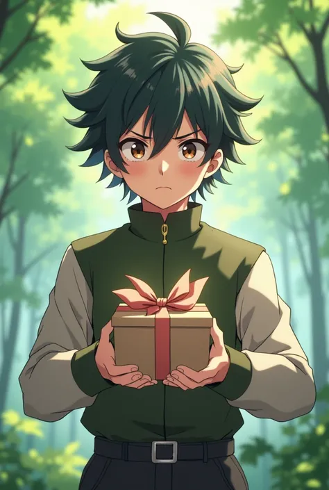 Zenitsu holding a gift