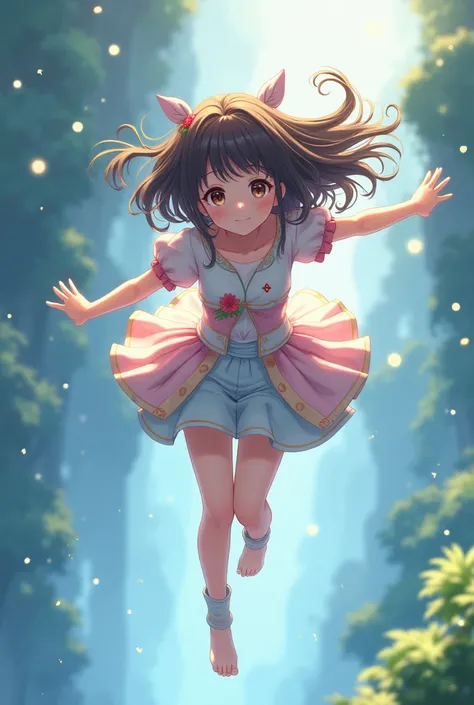 Anime girl falling