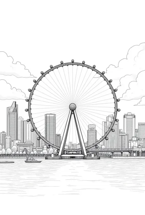 Minato Mirai、 Line Art、