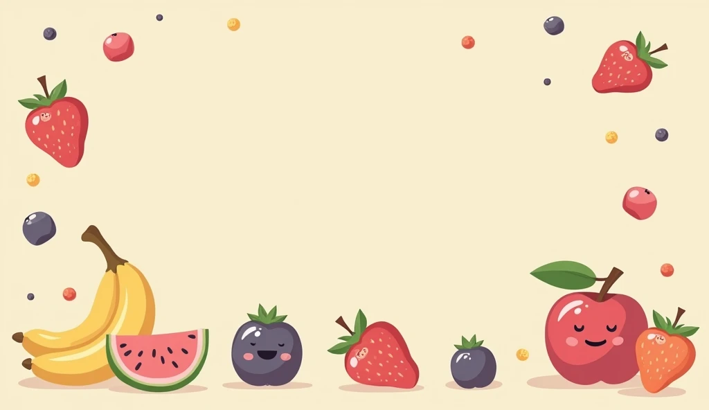 vector fruit pastel for s game, make it simple, cute, and looks good, empty center, cute