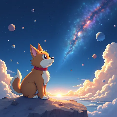 Nobita，A dog，Space