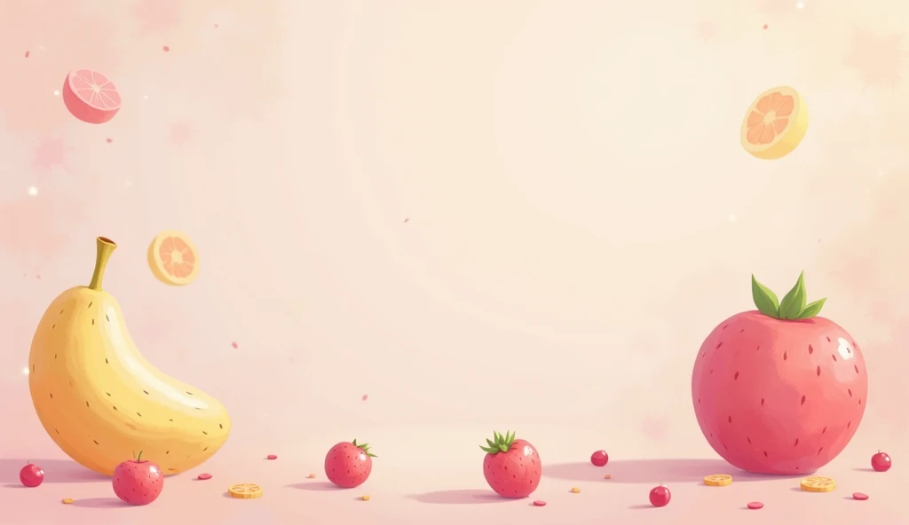 vector fruit pastel for s game, make it simple, cute, and looks good, empty center, cute