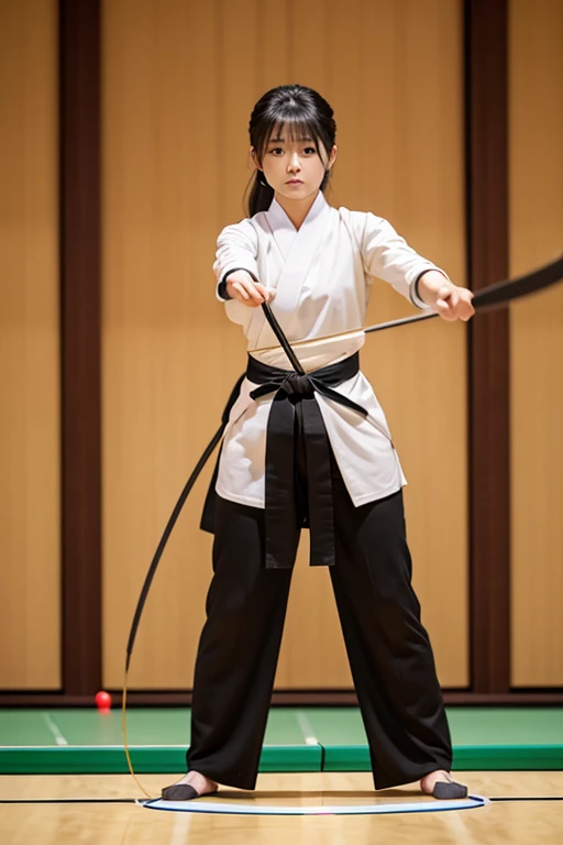 Women、Kyudo、whole body