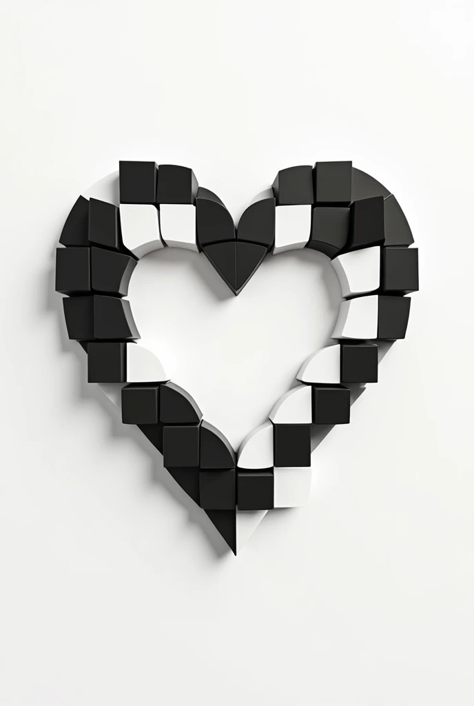 A love sign made by chessboard 