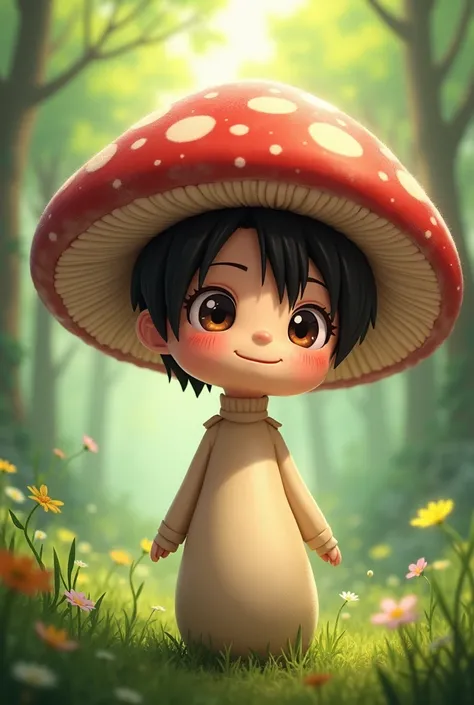 To use in the mobile game, make the character Eren, the founder of Attack on Titan anime, a mushroom character to make it cute