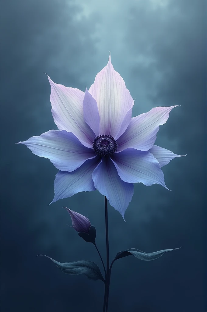 Background bloom nightshade blue gray color, realistic, logo, music 