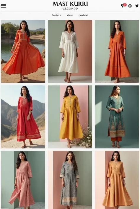 Instagram page of online kurti business