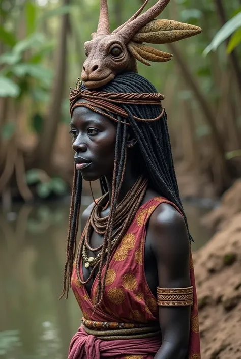     An African Orixá called Nanã   ,  The oldest of all the Orixás .   She is a vain black woman from Africa ,    wears typical African clothes in the color lilac .    Her connection is with still waters and mangrove mud    .    Her domain relates to stand...