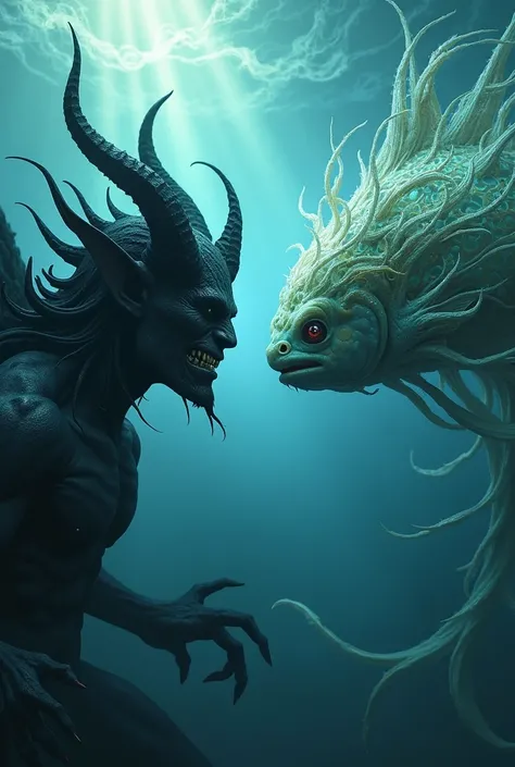 Devil meets fish at sea