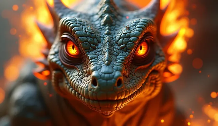 a close up of a lizard with a fire on its face, digital art animal photo, reptile face, by Adam Marczyński, fierce expression 4k, hq 4k wallpaper, reptil, reptile, wallpaper 4k, wallpaper 4 k, 4k wallpaper, 4 k wallpaper, iguana, ancalagon the black, repti...