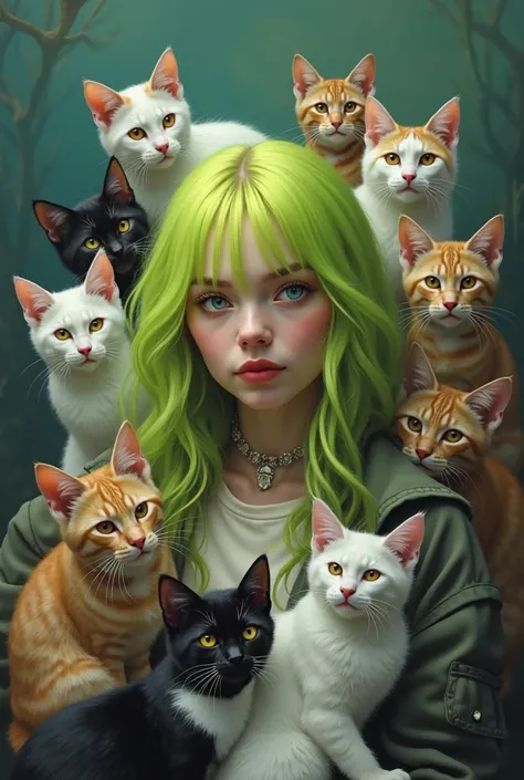 billie eilish with cut cats