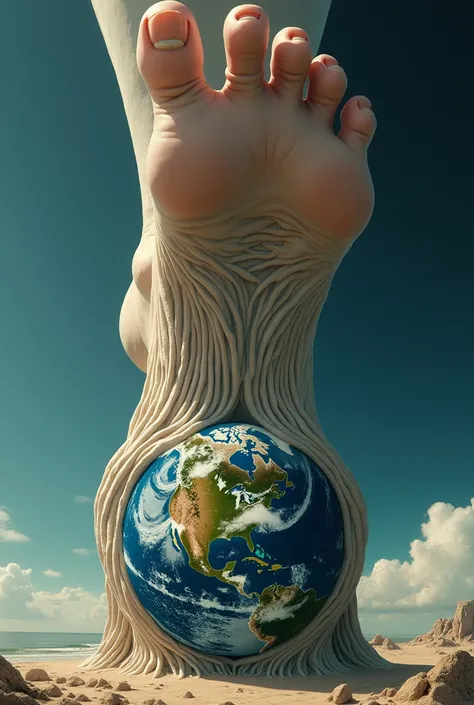 Earth is under female toe nail