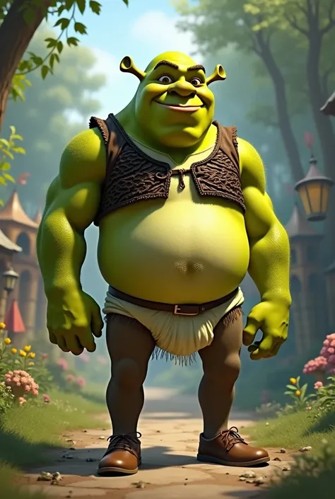 Generate Shrek without underwear 