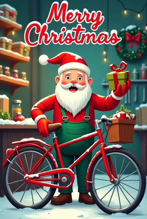 Second hand bike selling company chrismas wishing poster