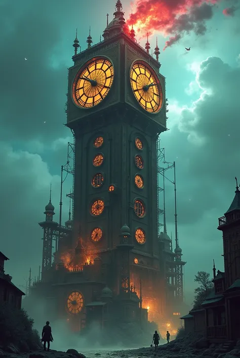 Dive into a steampunk-inspired world with a towering clockwork structure pulsating with arcane energy. The perfect visual blend of mechanics and magic.