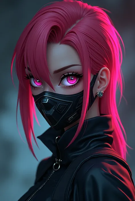 Cool Avatar Female Cool Hair Mullet Face Mask Anime Dark Photo