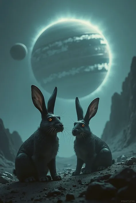 Dark sci-fi  a lot of Rabbits planets with strange allineament