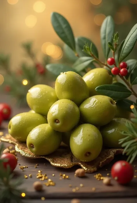 CHRISTMAS CARD WITH OLIVES