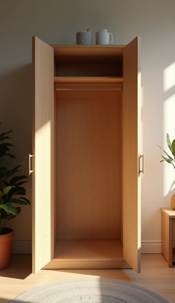 an empty wardrobe at home