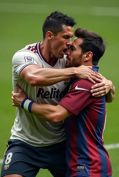 Ronaldo and Messi are wrestling