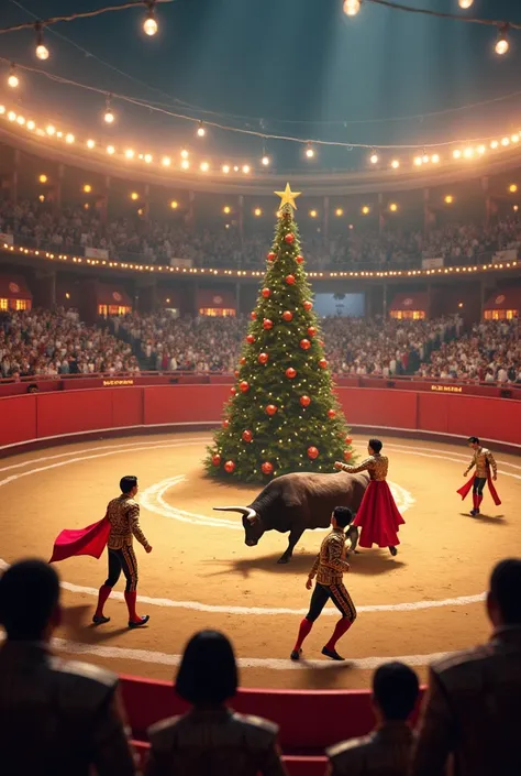 Merry Christmas Bullfighting ring 