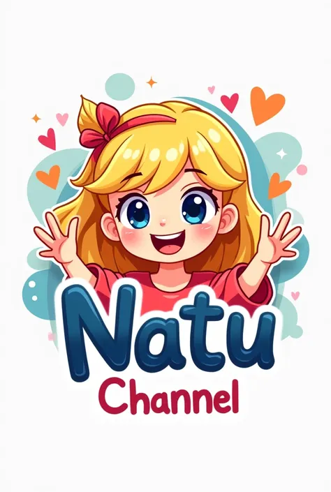 Natu channel、logo、 cute、 girl 、Cheerful、Blonde