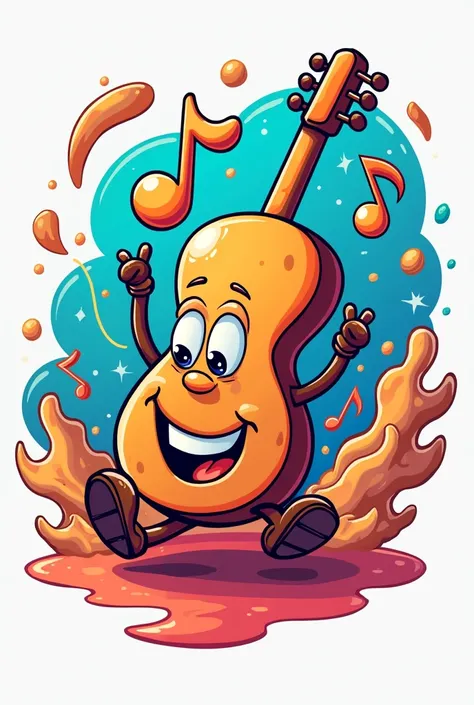 Cartoon music logo