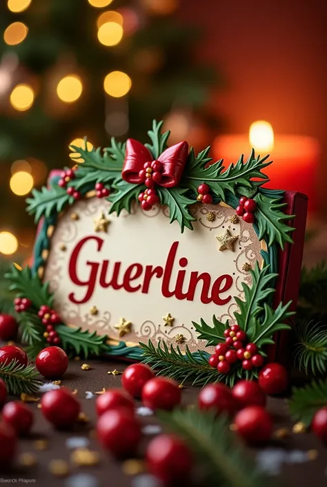 Merry Christmas” Guerline” on a plaque of honor 