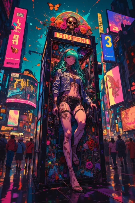     Hallucinatory Art of a Woman in a Times Square Phone Box at Night ,     Psychedelic Surreal Art    , Shamanic Horror LSD Art ,     Horrible Surrealist Art    ,    dmt Death of Ego   ,    Psychedelic Space Horror   ,    DMT Egodes    ,        Shamanism ...