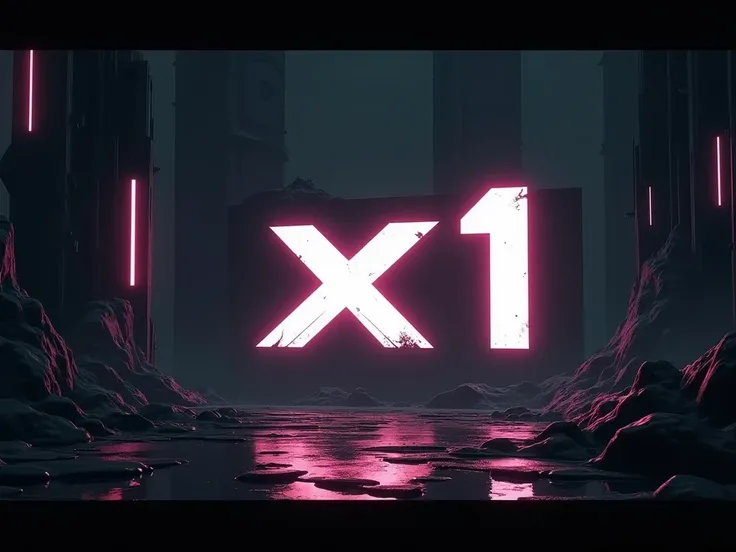  background image for a fighting game, with the title "x1", technology,sem entidades somente um fundo e o titulo tema escuro em contraste with the title claro
