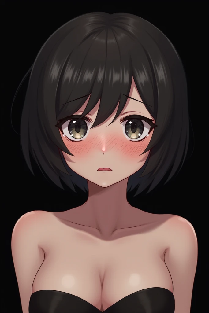 ((Femboy)), Shorthaircut Stylish, adorable, 1 femboy, (face to face), , ((baby face)), (cry sad face expression), half body portrait, (face details: 1), (eye details: 1), ((Tiny breasts:1.3)), Cute posed. proportional body. Ultra High Res. realistic: 1.4, ...