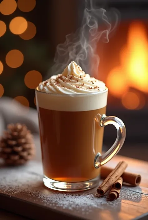 a glass of gingerbread coffee