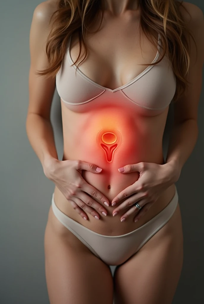 A woman showing the vaginal 