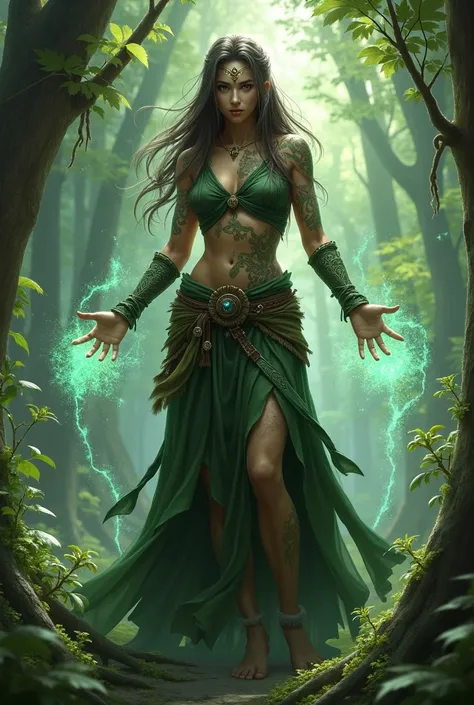 Continue please make her look more like druid and also you forgot the scar