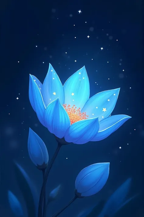 flower. blue with . stars