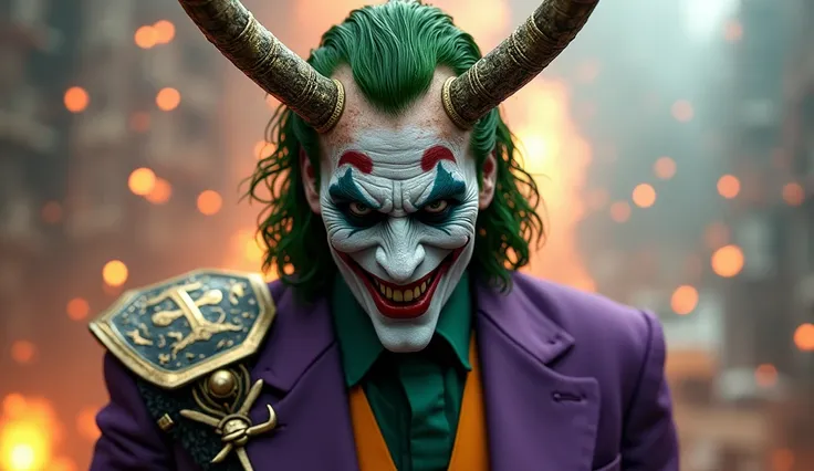 The Joker merged with Loki, ultra realistic and professional images  