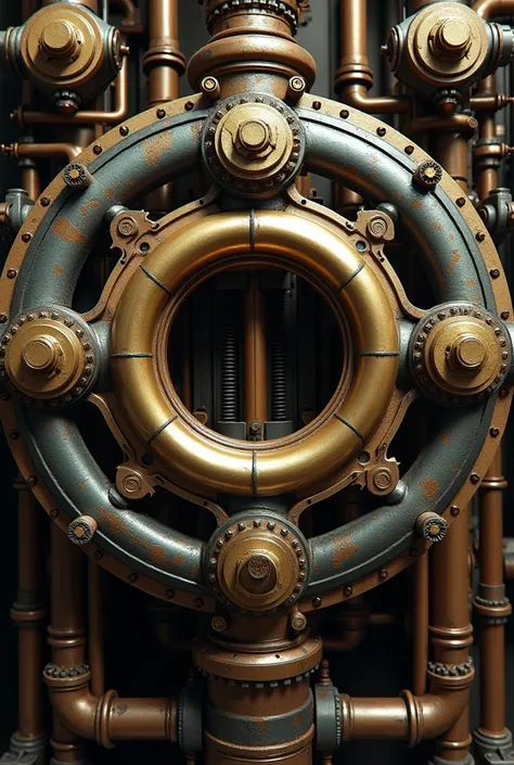 Steampunk engine,  absolute circle. 