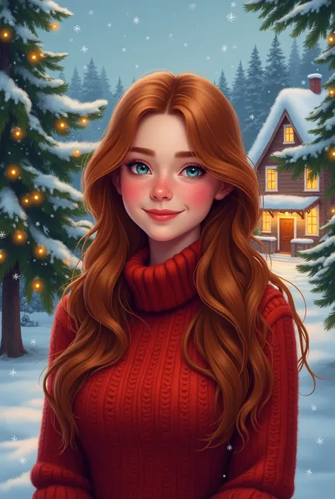 Name Lina with Christmas background