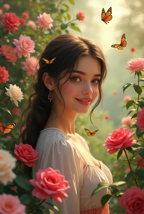 The lyrics good morning Alejandra, with roses and butterflies