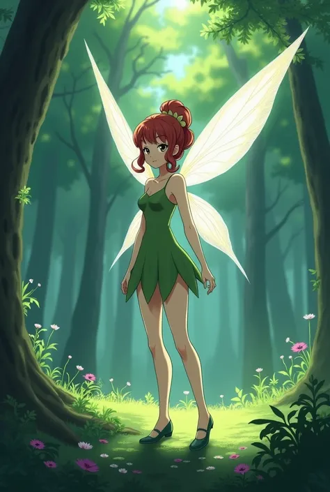  I want an anime video with five fairies in a forest  ( like Tinker Bell )  With a dreamcore concept .  Each fairy has a power .  Fairy 1 - name : Yunah ;  brown hair ( she is the tallest of the group );  she has the power to be very strong  ( despite bein...