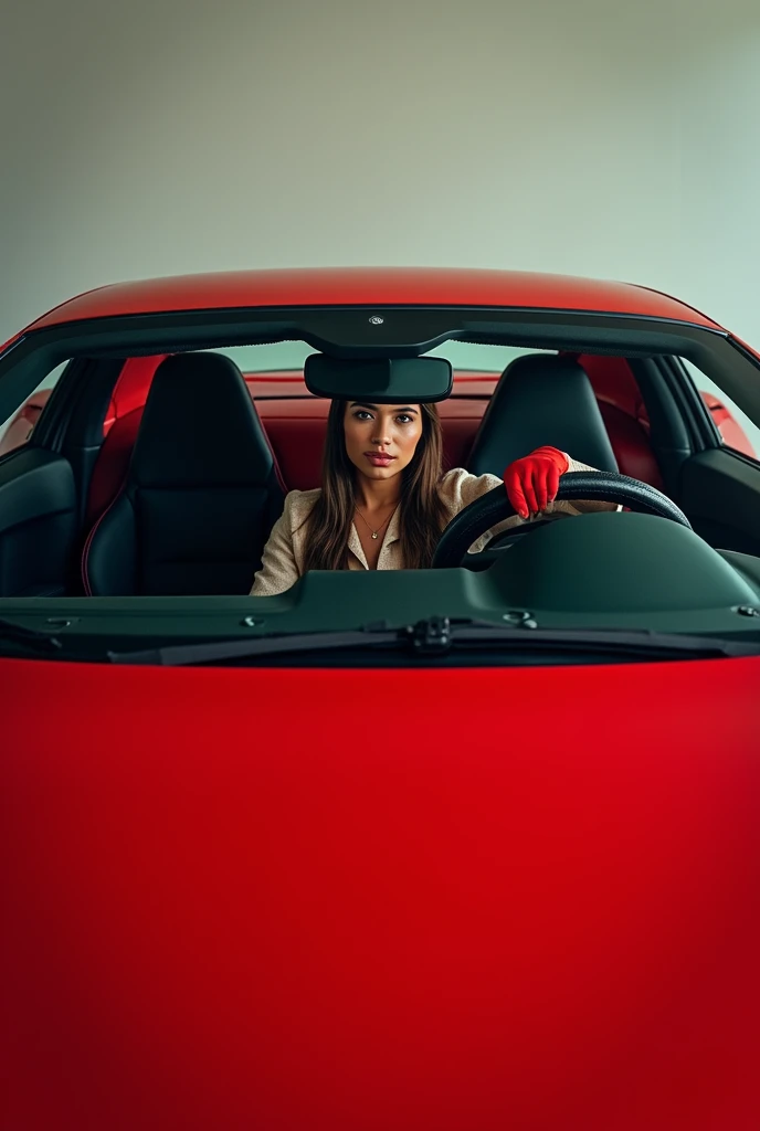 A photo of me behind the wheel of a Ferrari F430