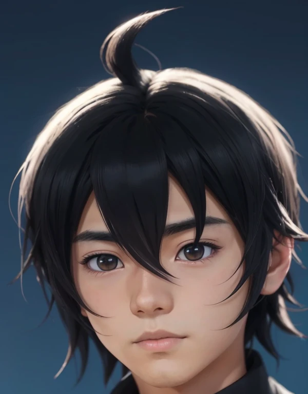 There is a young MAN ( Sombrío y de rostro current y normal) ,, with short hair and white t-shirt , adolescente hiper  realistic  , sujeto hiper  realistic  , Chico anime  realistic  ,  anime style realism  , estilo de arte anime  realistic  , estilo de ar...