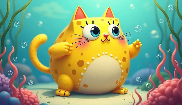 Sponjebob fusion cat