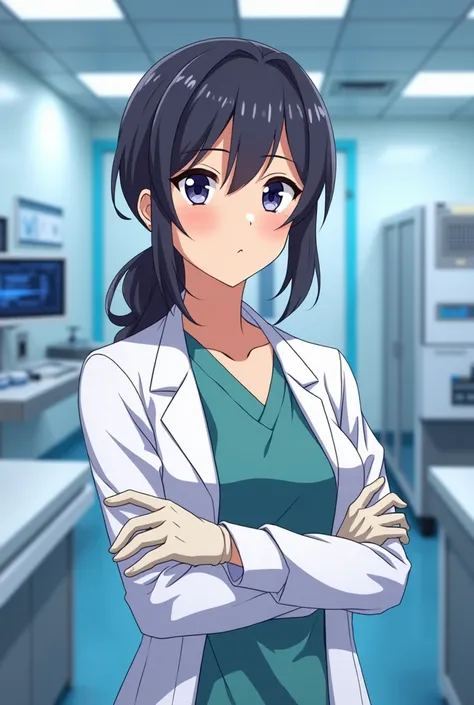 Anime doctor with gloves 